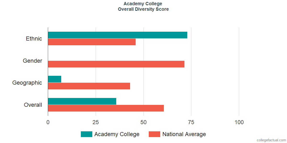 Overall Diversity at Academy College