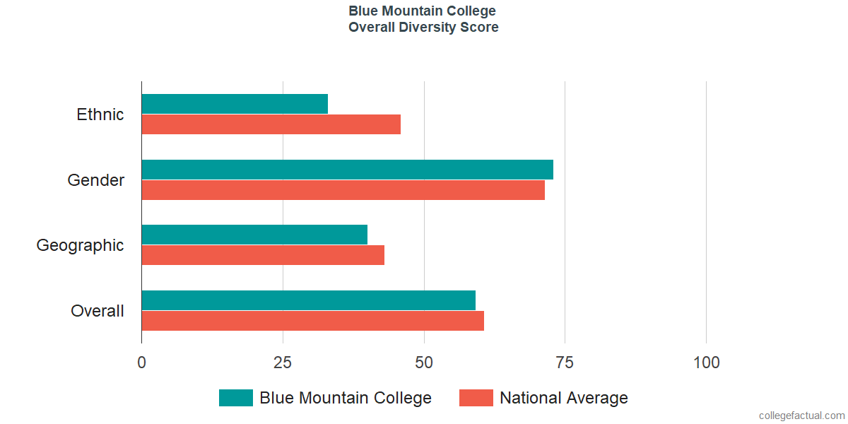 Overall Diversity at Blue Mountain College