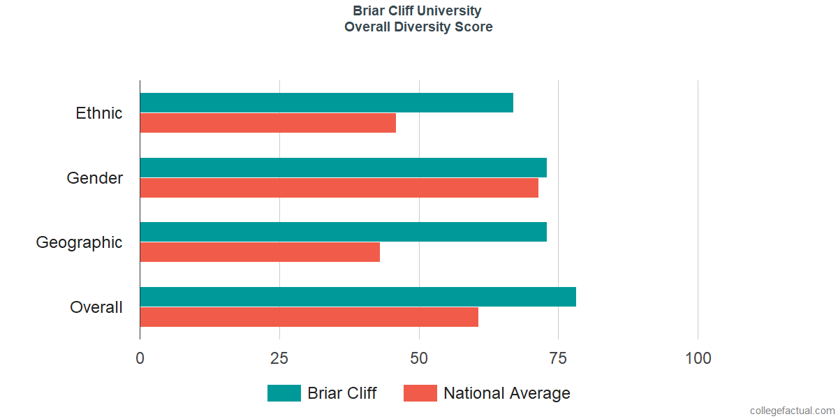 Overall Diversity at Briar Cliff University