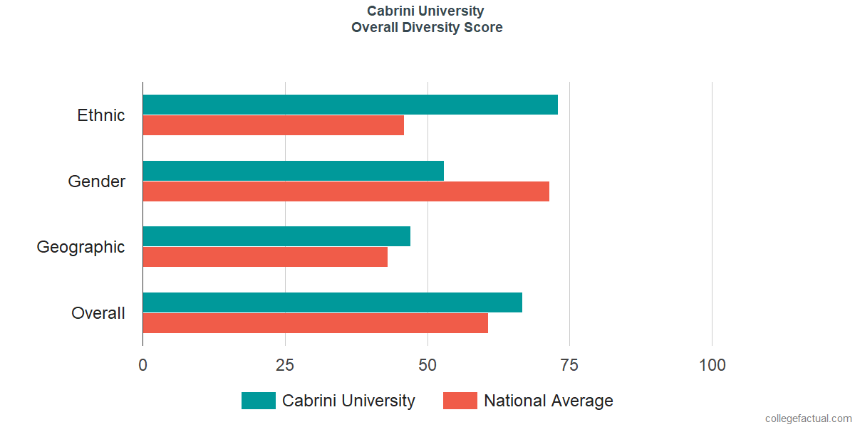 Overall Diversity at Cabrini University