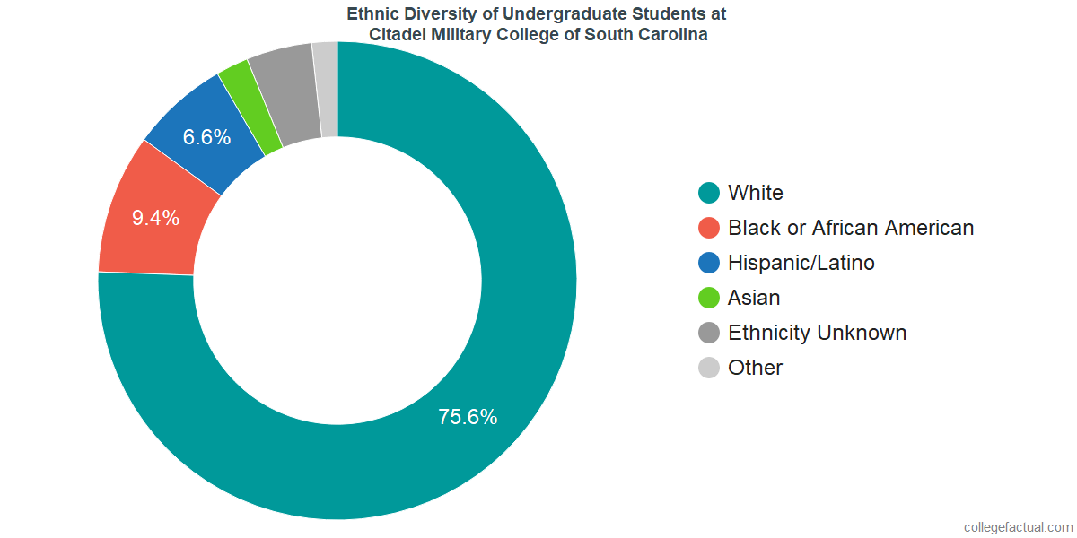 Citadel Military College Of South Carolina Diversity Racial Demographics Other Stats