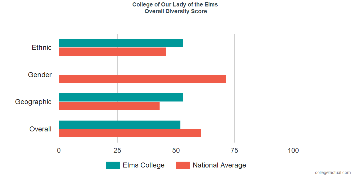 Overall Diversity at Elms College