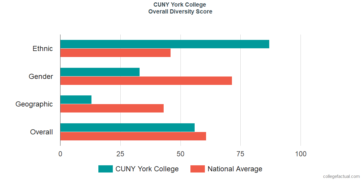 Overall Diversity at York College