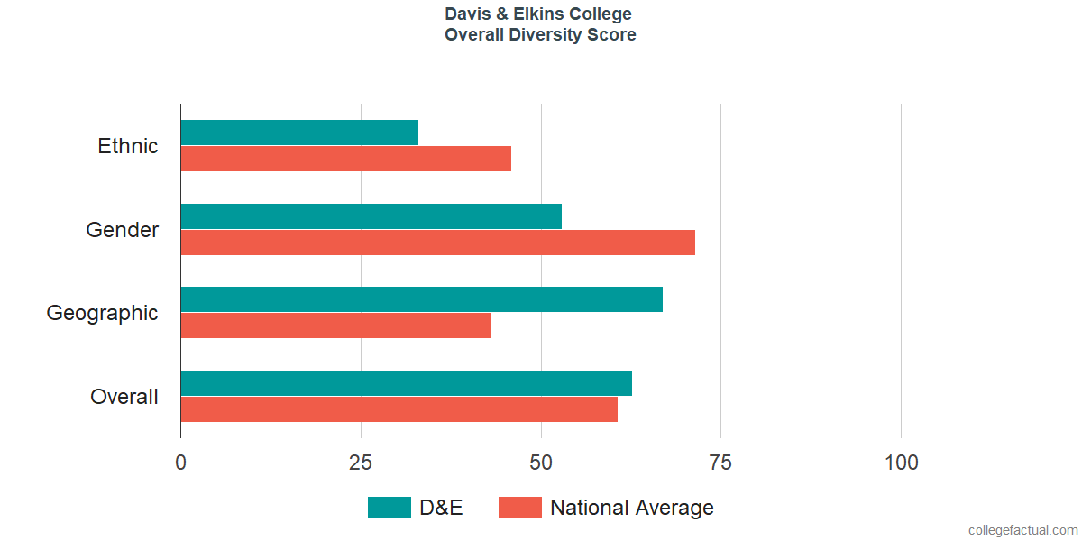 Overall Diversity at Davis & Elkins College