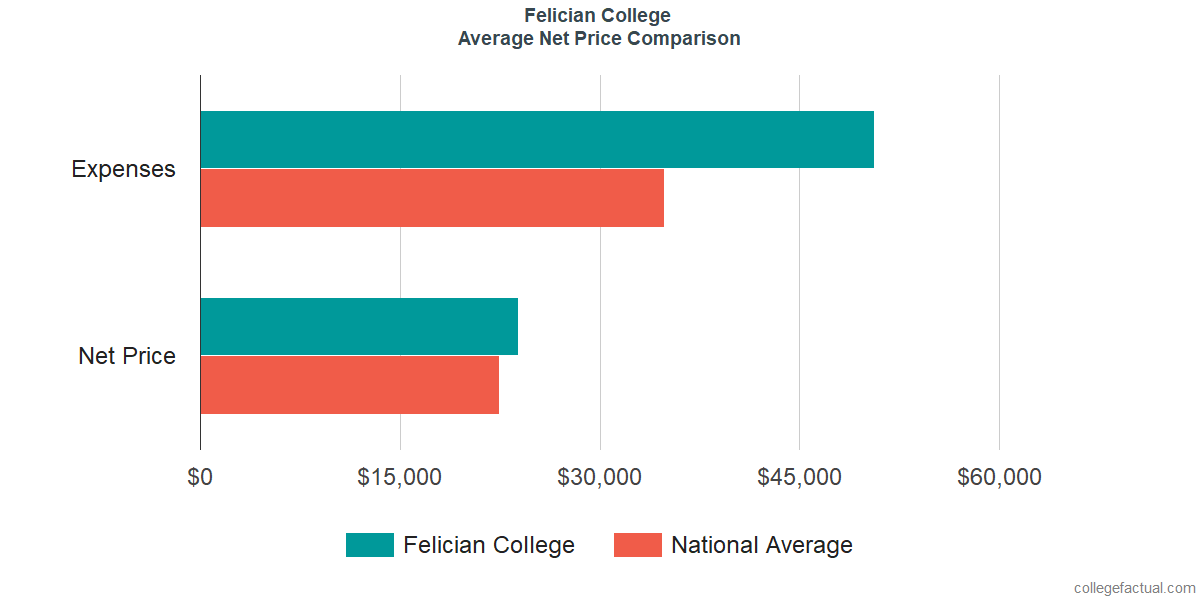 Net Price Comparisons at Felician University