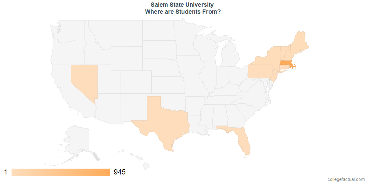 What States are Undergraduates at Salem State University From?