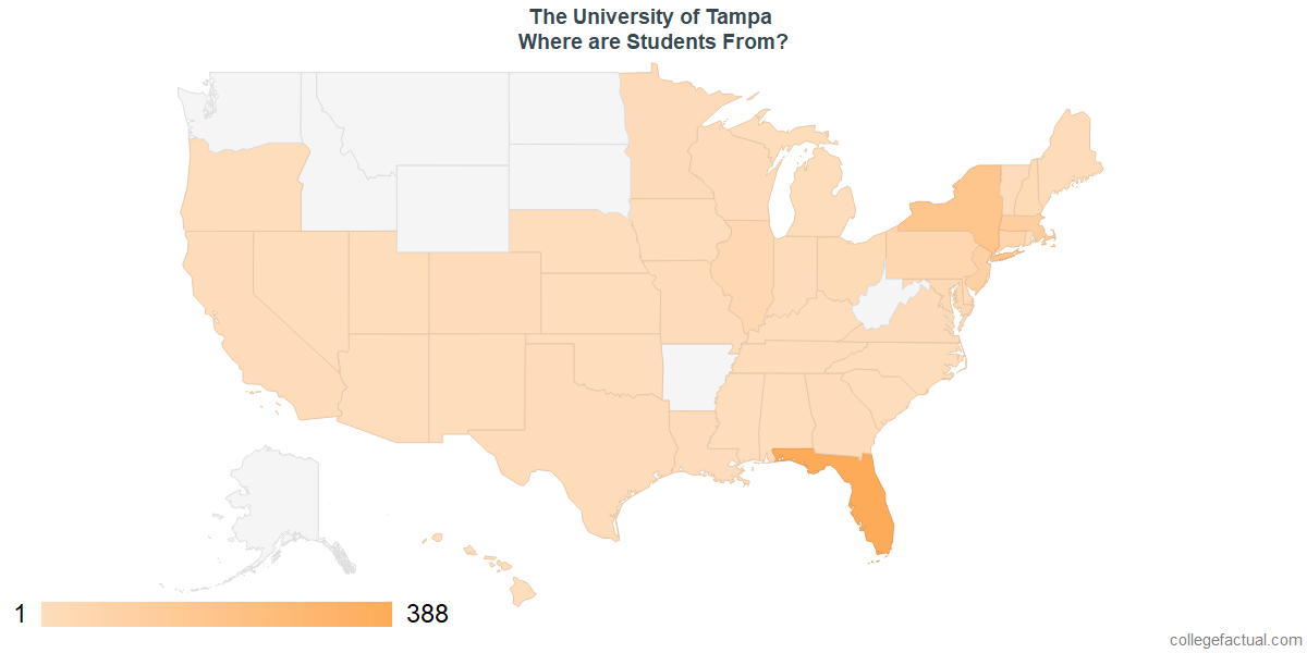 The University of Tampa Diversity Racial Demographics & Other Stats