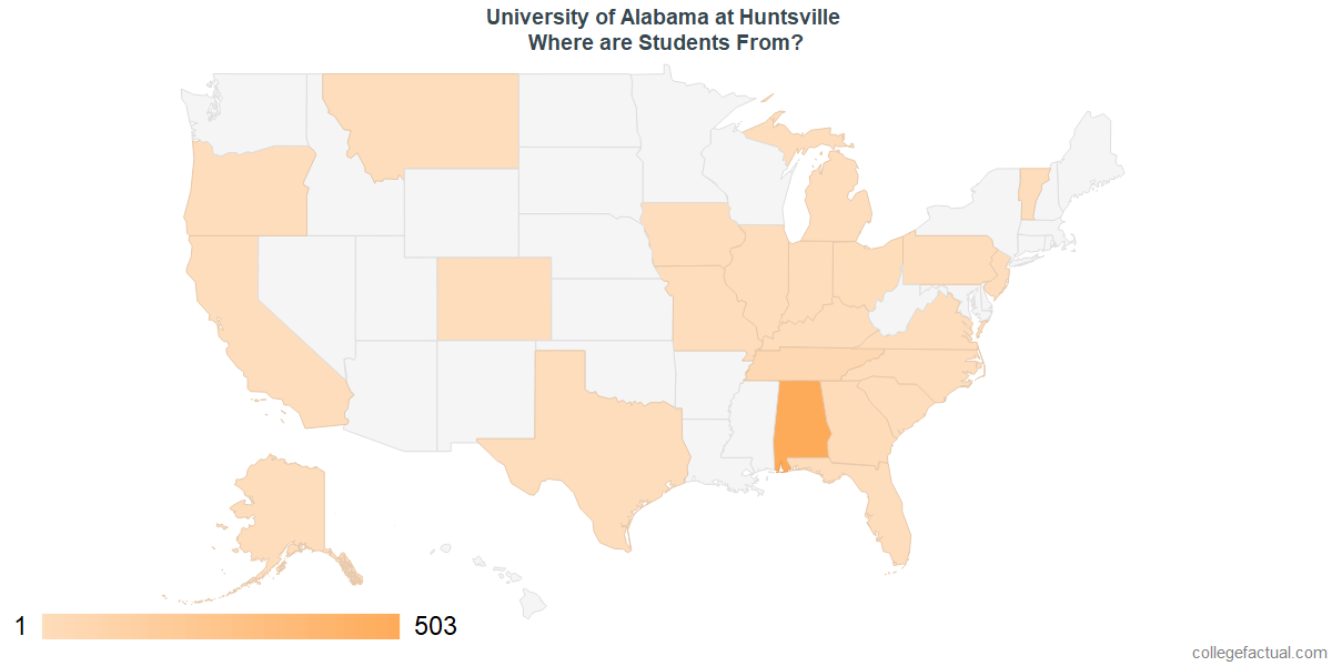 University of Alabama in Huntsville Diversity Racial Demographics